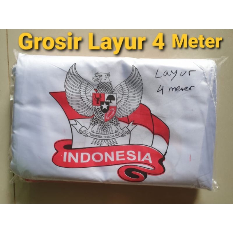 Harga GROSIR Umbul umbul Layur 4 meter Garuda || 1 kodi ( 20 biji )