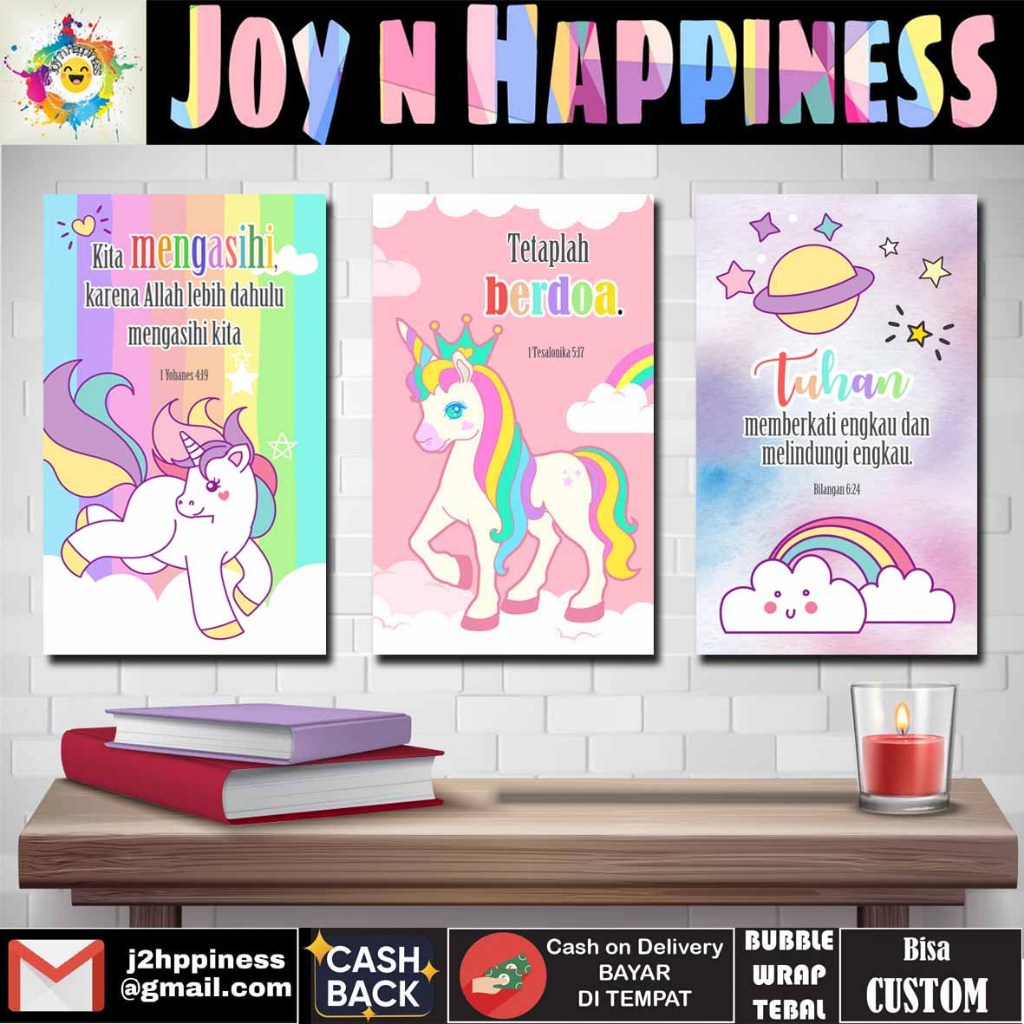 Hiasan Dekorasi Dinding Suvenir Firman Tuhan Ayat Alkitab Kristen Katolik Anak Anak