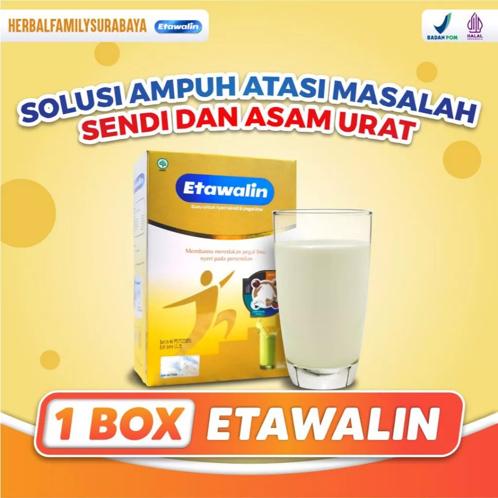 

Etawalin Susu Kambing Etawa Solusi Asam Urat dan Nyeri Sendi Official 1 Box