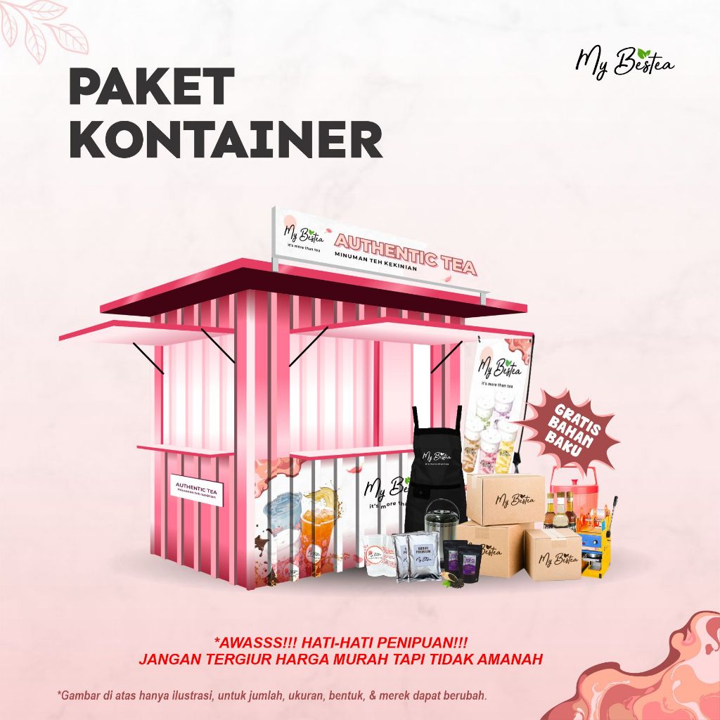 

Usaha Minuman Teh Lengkap dengan Booth - Kontainer