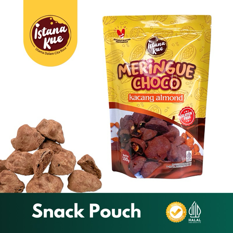 

Istana Kue Snack Meringue Choco Kacang Almond Gluten Free 100gr