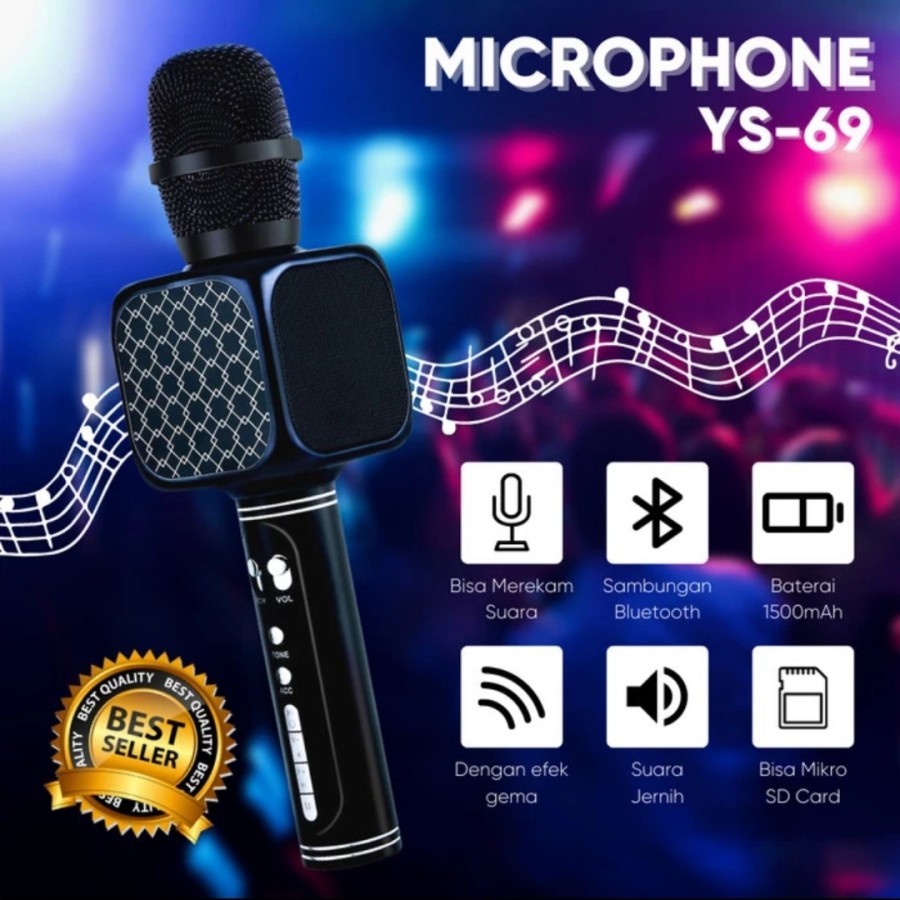 Mic Karaoke Bluetooth YS-69 / Microphone Karaoke Bluetooth