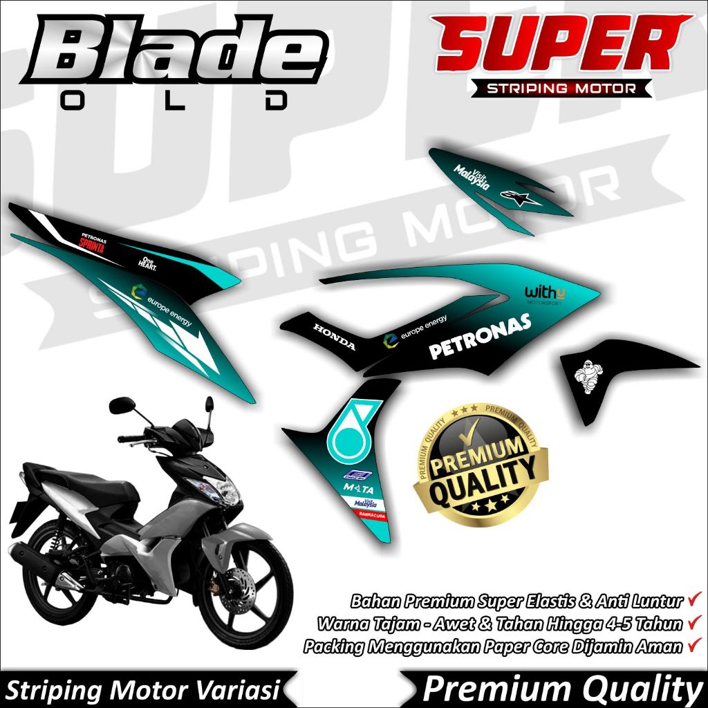 Stiker Blade Old Anti Luntur keren Striping Blade Old Striping Honda Blade Old PTRS