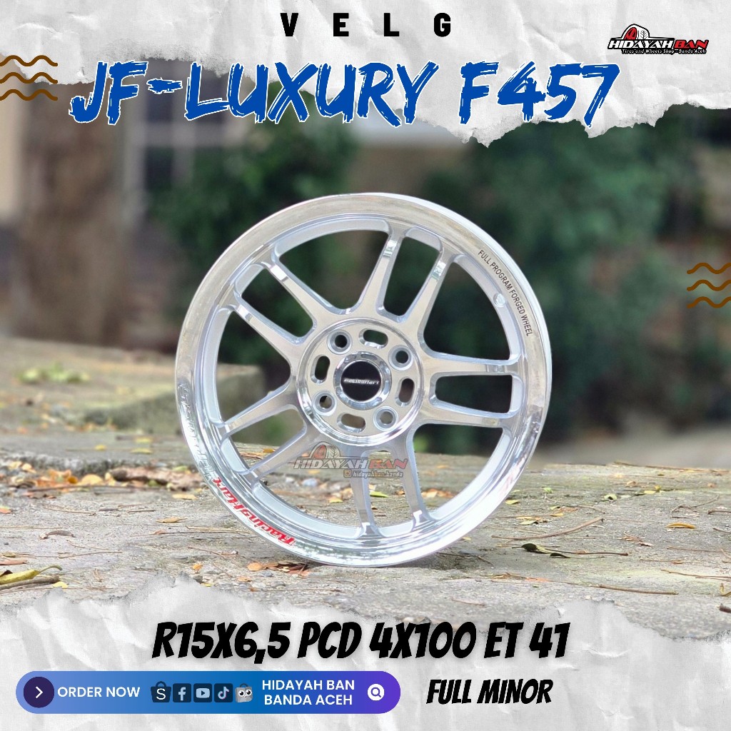 VELG JF-LUXURY F457 RING 15X6.5 PCD 4X100 ET 41