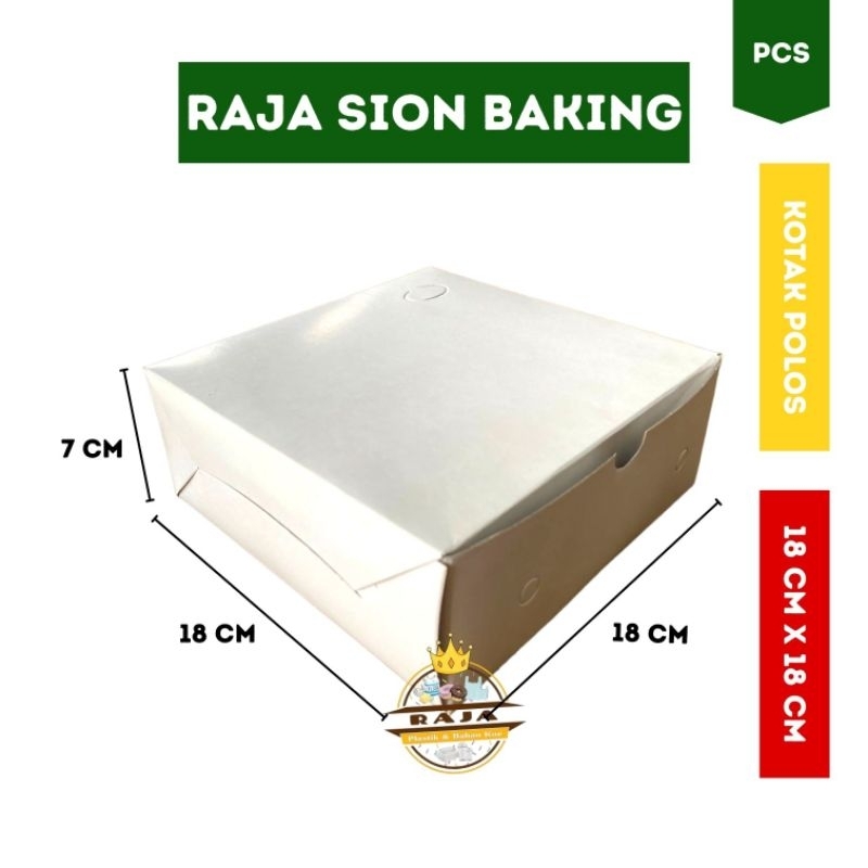 Kotak Nasi Polos 18 CMx18 CM x 7 CM / Kotak Nasi Putih Tebal