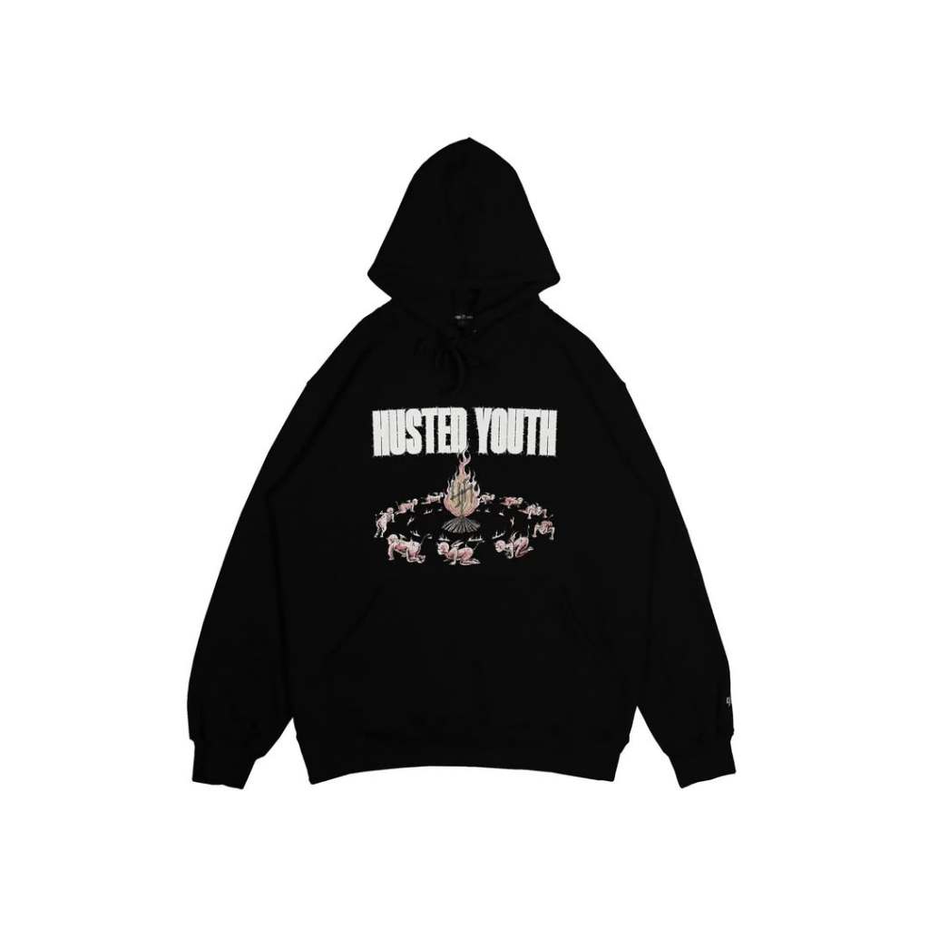 HUSTED HOODIE - BAYIT BLACK HOODIE