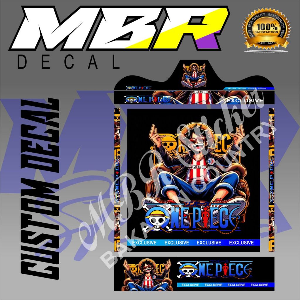 stiker decal sangkar One piece..stiker sangkar kotak