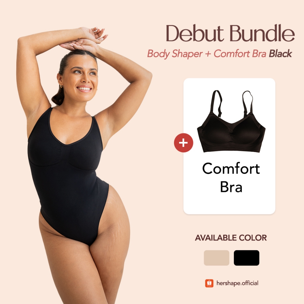 Hershape | Body Shaper + Comfort Bra (BLACK)