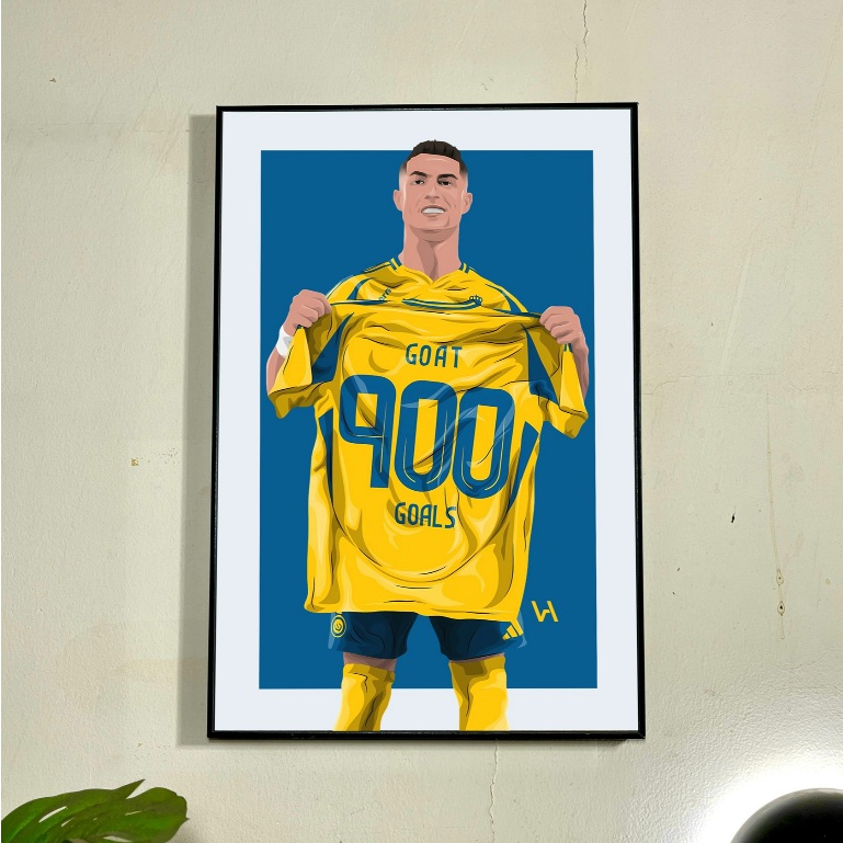 Cristiano Ronaldo 900 Goals Al-Nassr FC Poster