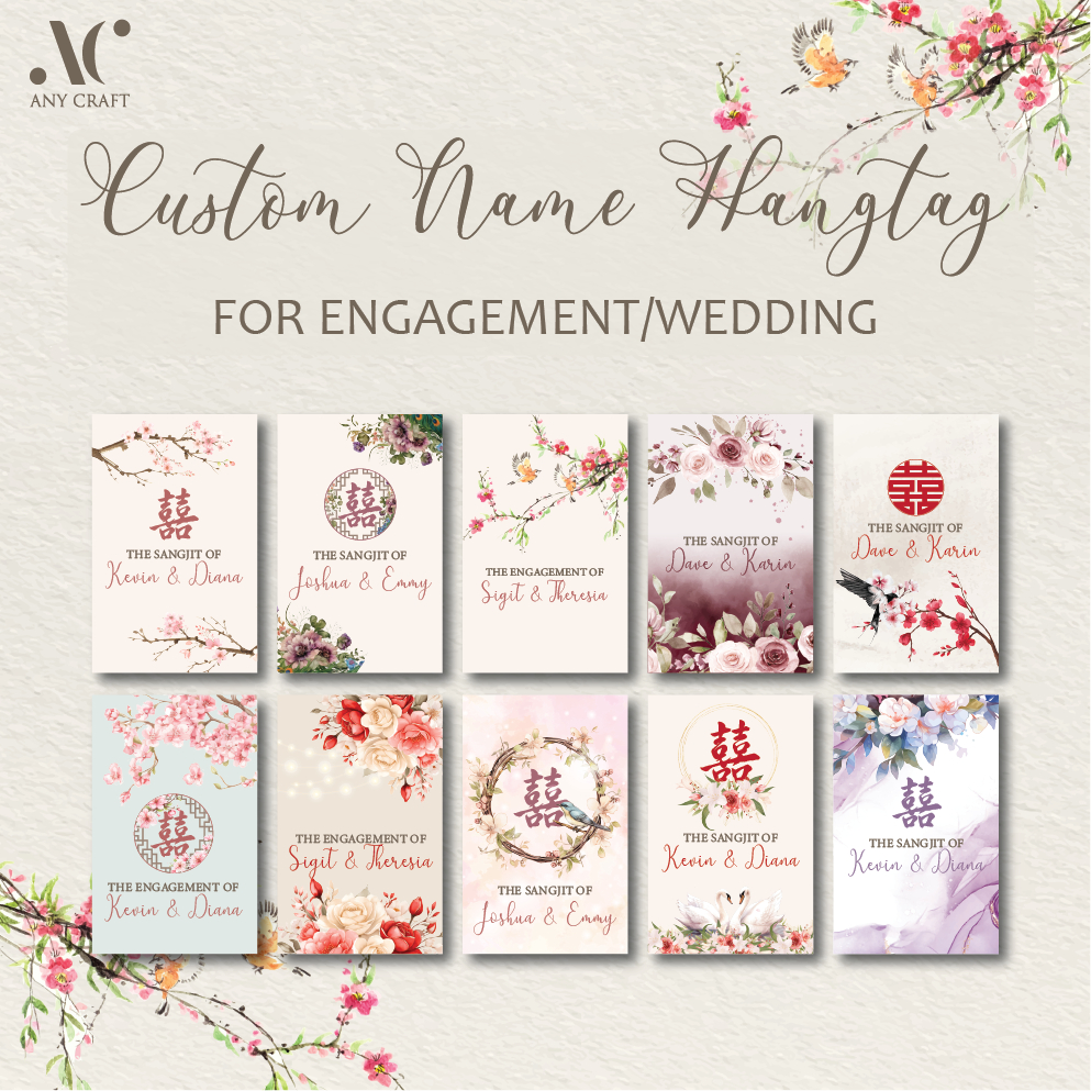 

Hangtag custom nama pasangan hangtag sangjit minimalis elegan hangtag undangan tunangan murah unik