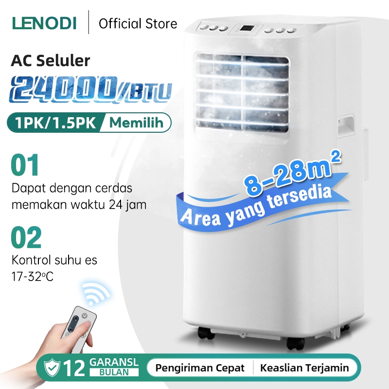 lenodi AC Portable 1.5PK/1PK Pendingin Udara Portabel