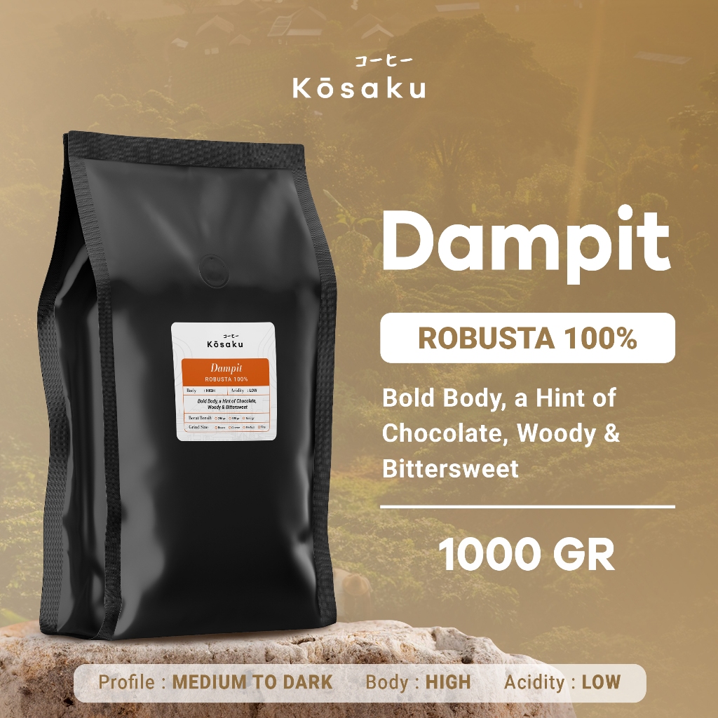 

Biji Kopi Bubuk Robusta Dampit Robusta 100% Coffee Beans 1 kg – Kosaku Roaster