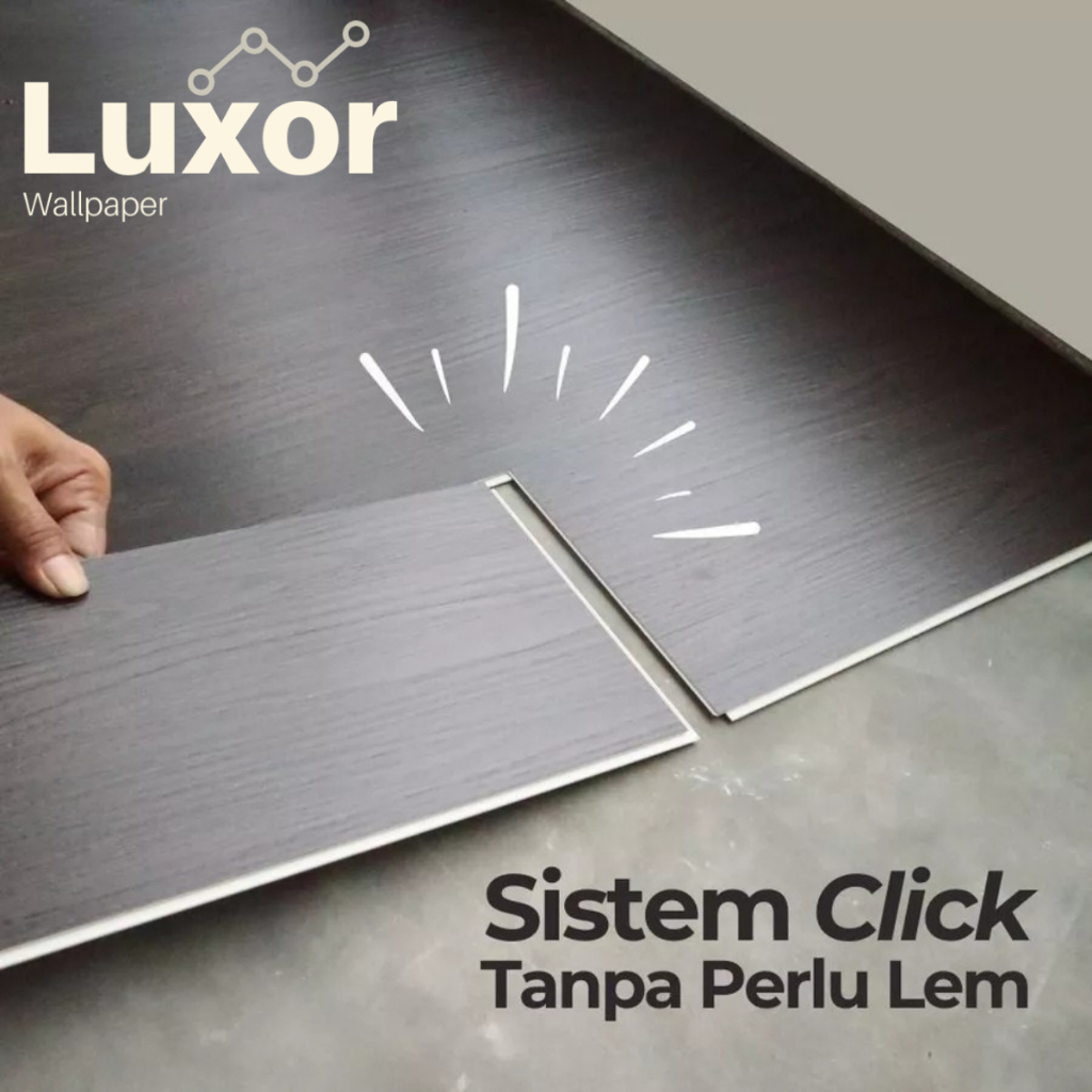 Lantai SPC Vinyl Klik Tanpa Lem - LUXOR - Click System Flooring - Plank SPC Lantai Kayu SPC 5mm