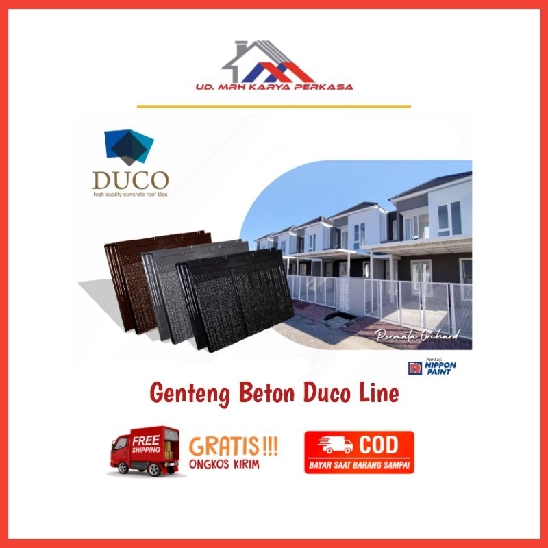 Genteng Beton Duco Line | COD dan Gratis Ongkir Min. Pembelian 1000pcs
