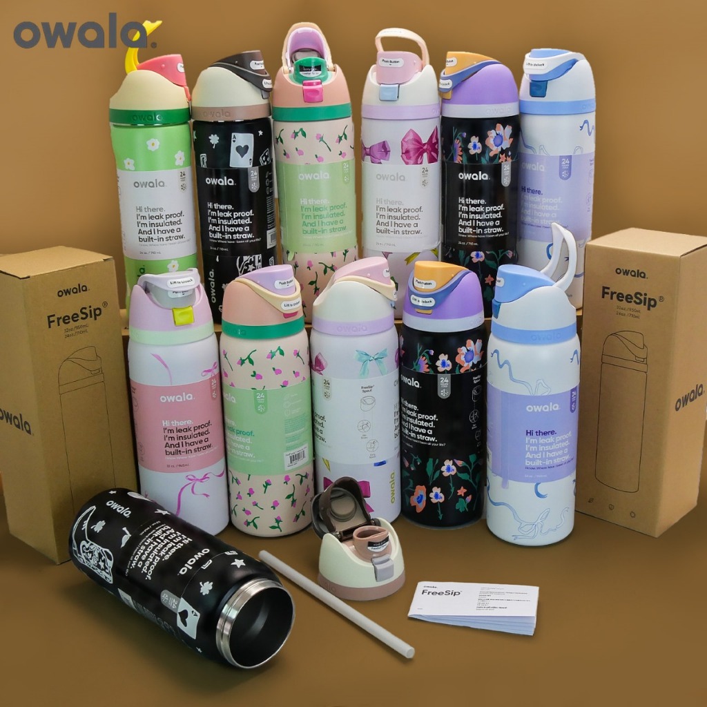 Freesip 24oz 32oz Stainless Steel Thermos Mirror 1:1 Tumbler Botol Minum Anak Dewasa ( 709ml dan 946