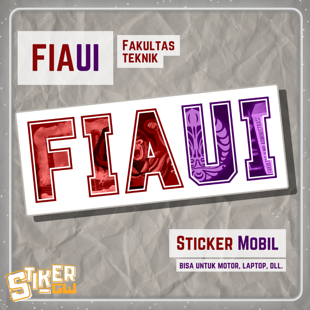 [UV] Sticker Mobil FIA UI | STIKER FAKULTAS ILMU ADMINISTRASI UNIVERSITAS INDONESIA  FIAUI | StikerG