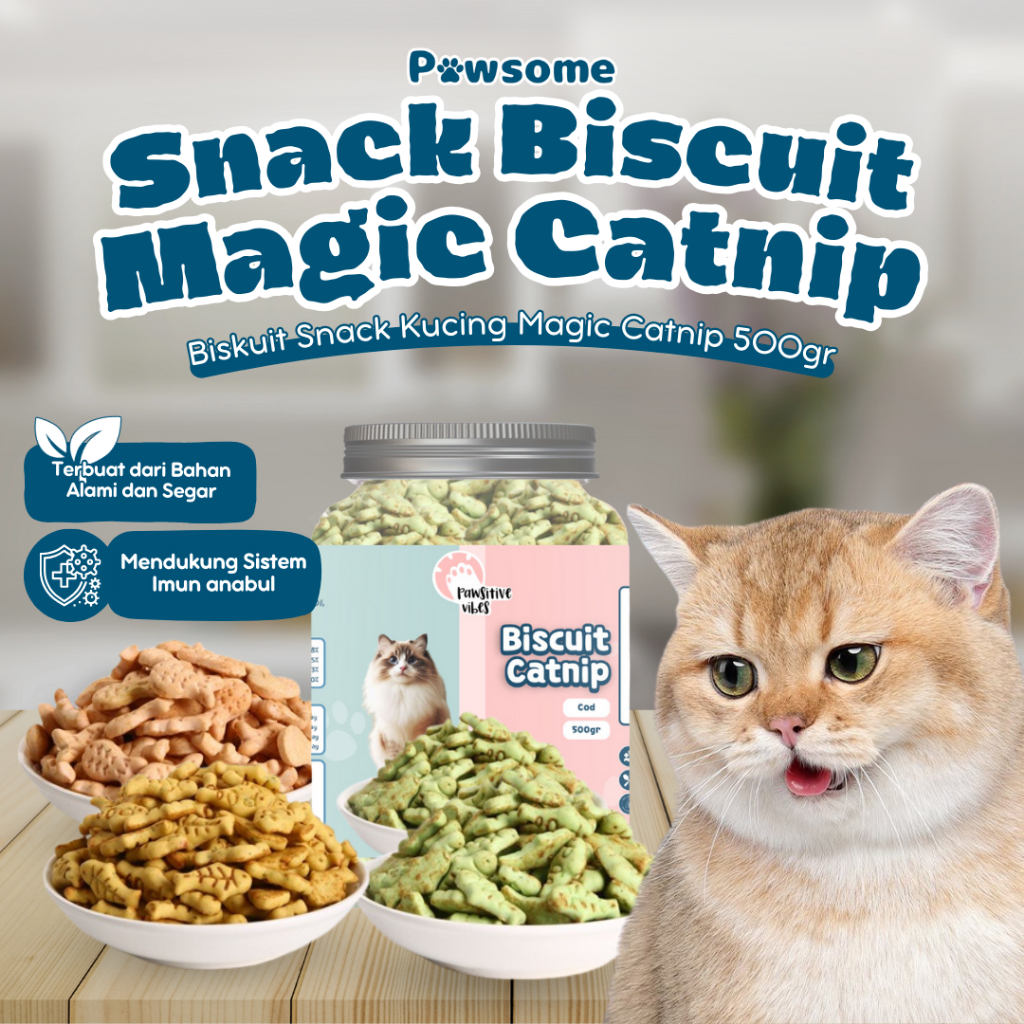 [GROSIR] Cemilan Kucing 500gr Murah - Biskuit Kucing - Snack Kering Kucing - Cat Food - Cemilan Seha