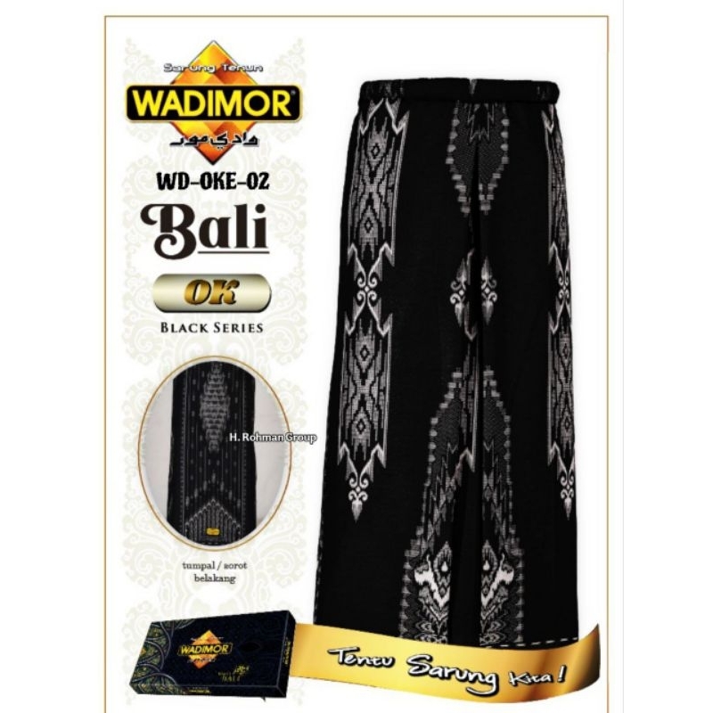 sarung wadimor hitam batik kembang kain sarung motif batik bali jawa aestetik perlengkapan sholat pr