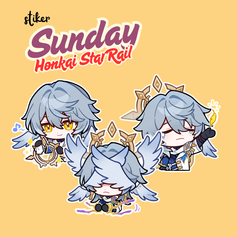 

STIKER SUNDAY HSR | STICKER SUNDAY HONKAI STAR RAIL 7 CM VINYL GLOSSY ANTI AIR