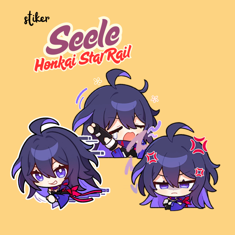 

STIKER SEELE HSR | STICKER SEELE HONKAI STAR RAIL 7 CM VINYL GLOSSY ANTI AIR