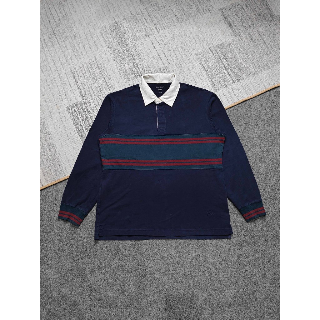 Uniqlo x JW Anderson Long Sleeve Polo Shirt Kaos Polo