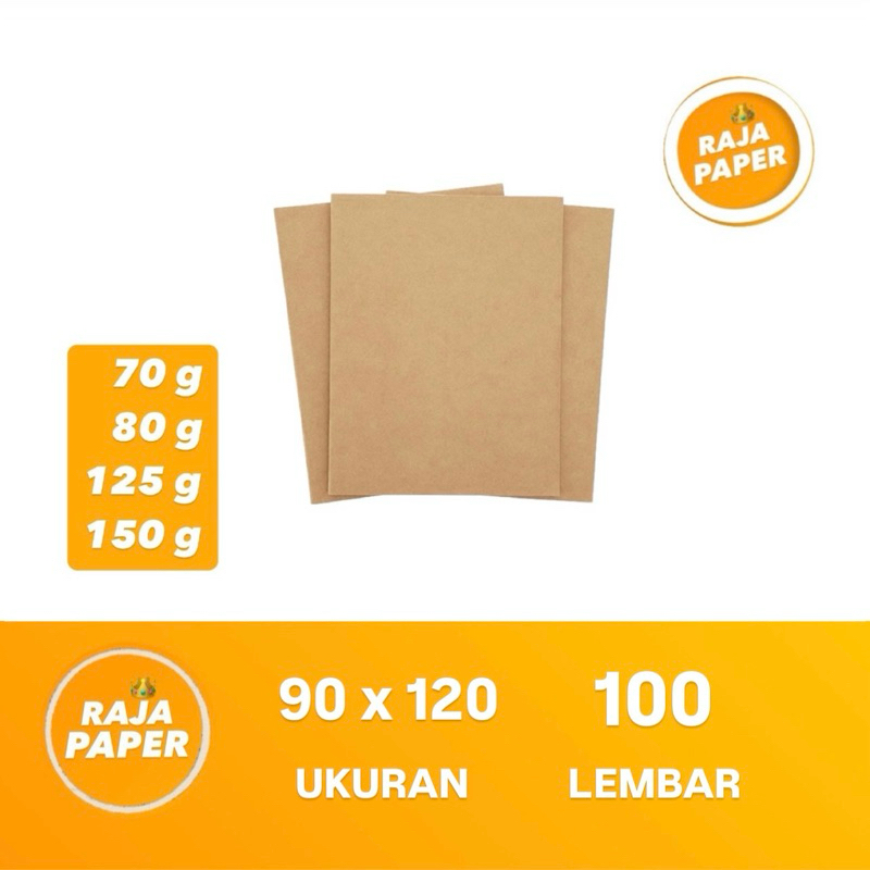 

Kertas Samson Ukuran PLANO 90 Cm x 120 Cm 100 lembar 70 80 125 150 Gsm Gr Gram ( 900 Mm x 1200 Mm ) 100 Lbr 100 Pcs Kertas Kraft Liner Bungkus Packing Brown Kraft Kertas Coklat Pembungkus Packaging