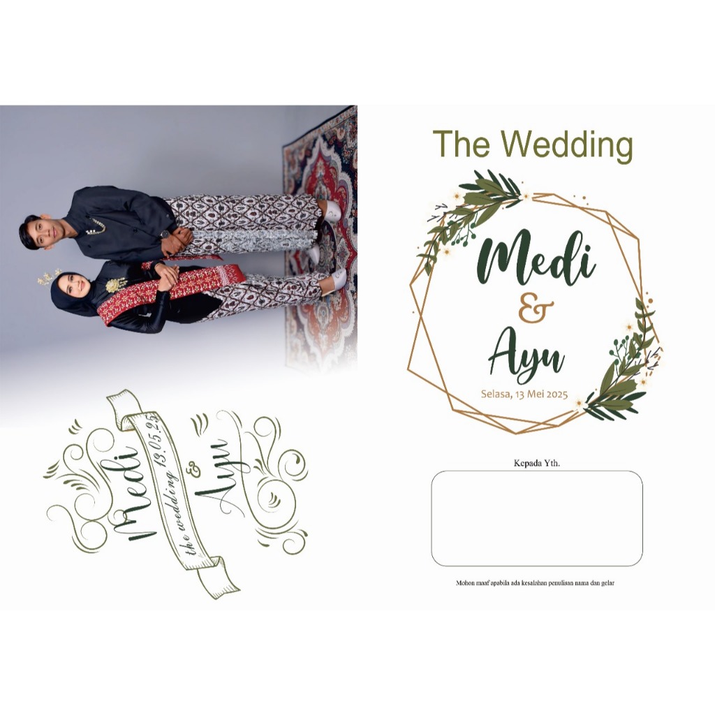 Undangan Model Lipat 2 Pakai Foto