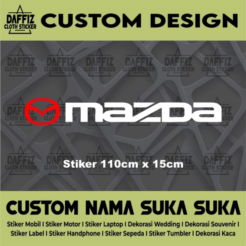 STIKER CUTTING LOGO MAZDA 2 WARNA