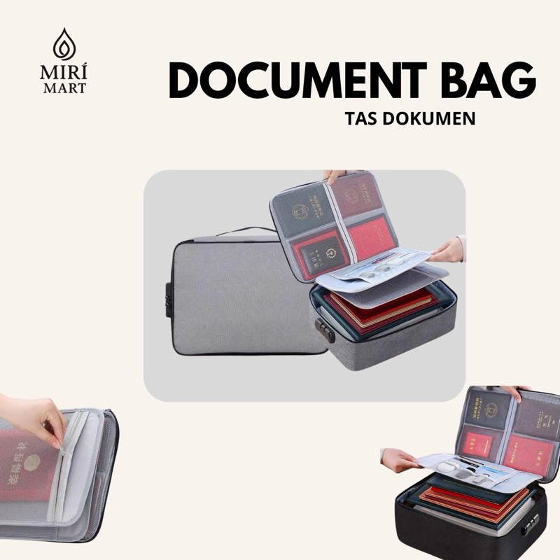 Tas Dokumen Tahan Air – Dilengkapi Gembok Simpan Dokumen Berharga dengan Aman & Rapi