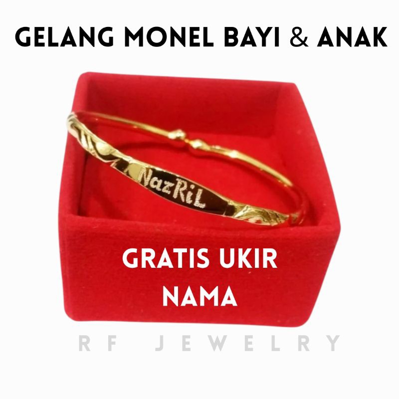 Gelang Monel Bayi anti Step Gold/Monel Gelang Nama Bayi gelang monel anak