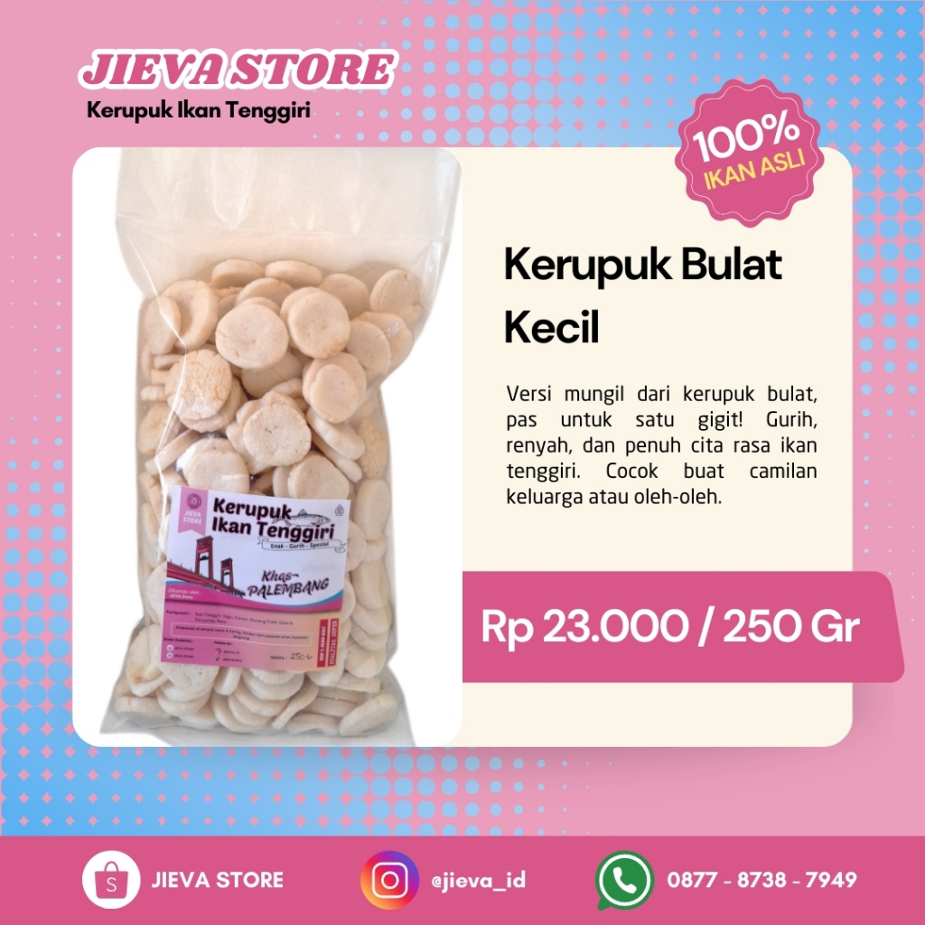 

Kerupuk Ikan Tenggiri Asli Khas Palembang Rasa Gurih Renyah – Bulat Kecil & Besar dan Buncis