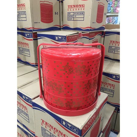 TENONG TRADISIONAL SUSUN 3 tenong susun 3 rantang plastik susun 3 tempat bolu susun 3
