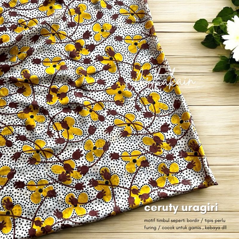 kain sifon uragiri morif bunga terbaru / kain gamis / kain kebaya / kain sifon motif