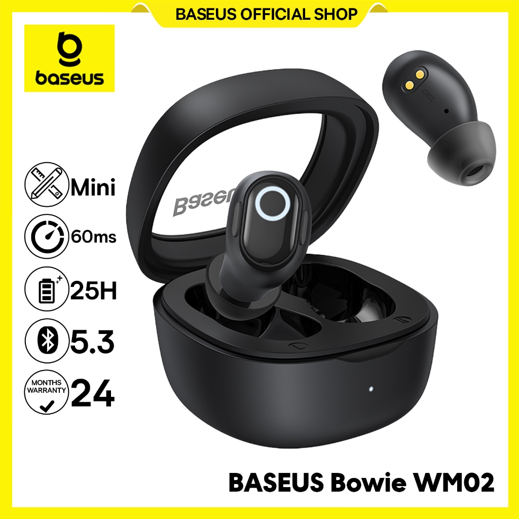 Baseus TWS Bowie WM02 Series Terbaru Koneksi Aplikasi Baseus Earbuds Super Bass