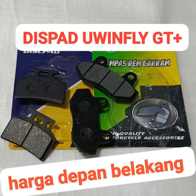 KAMPAS REM DEPAN BELAKANG UWINFLY GT+ ( SEPAKET )