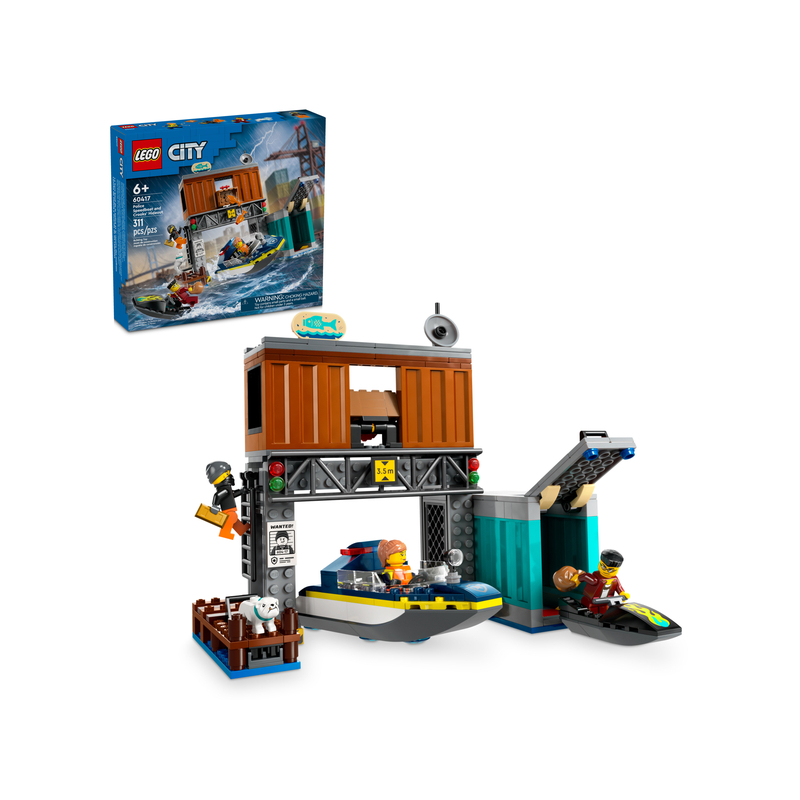 LEGO CITY Police Speedboat and Crooks' Hideout - 60417