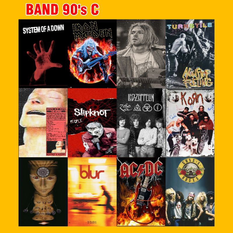 poster dinding band poster band 90's seri C