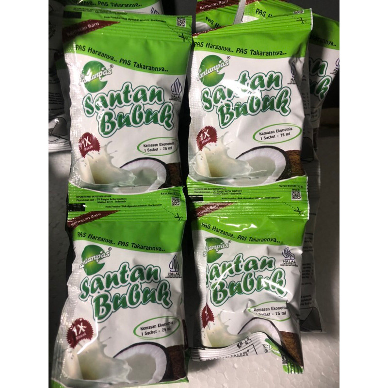 

Paket 30 PCS / 3 Renceng SantanPas Santan Bubuk instan santan