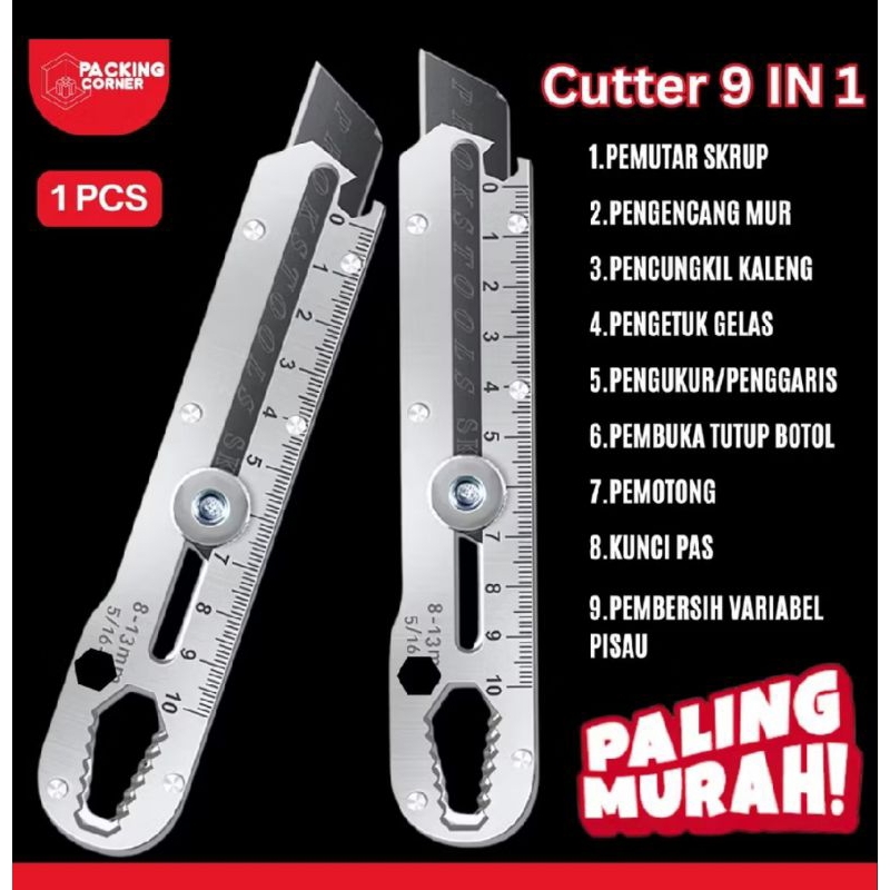 

Cutter Besar Besi Stainless Besi 9 in 1