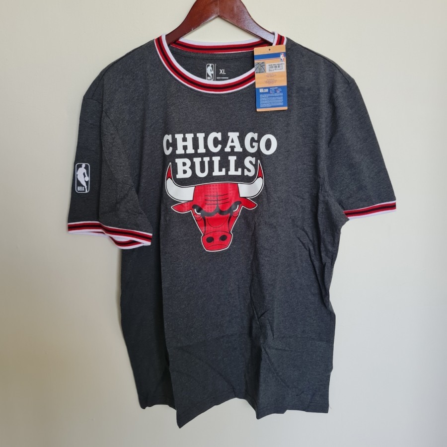 Kaos Shirt NBA Chicago Bulls Grey Official Original 100% BNWT