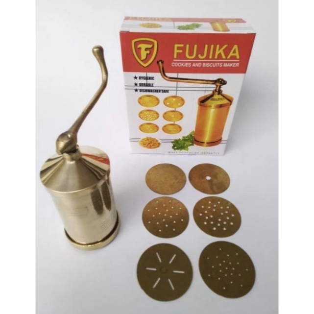 Cetakan Kue Kuningan Fujika / Cetakan Akar Kelapa kuningan asli / biscuit maker / cookies