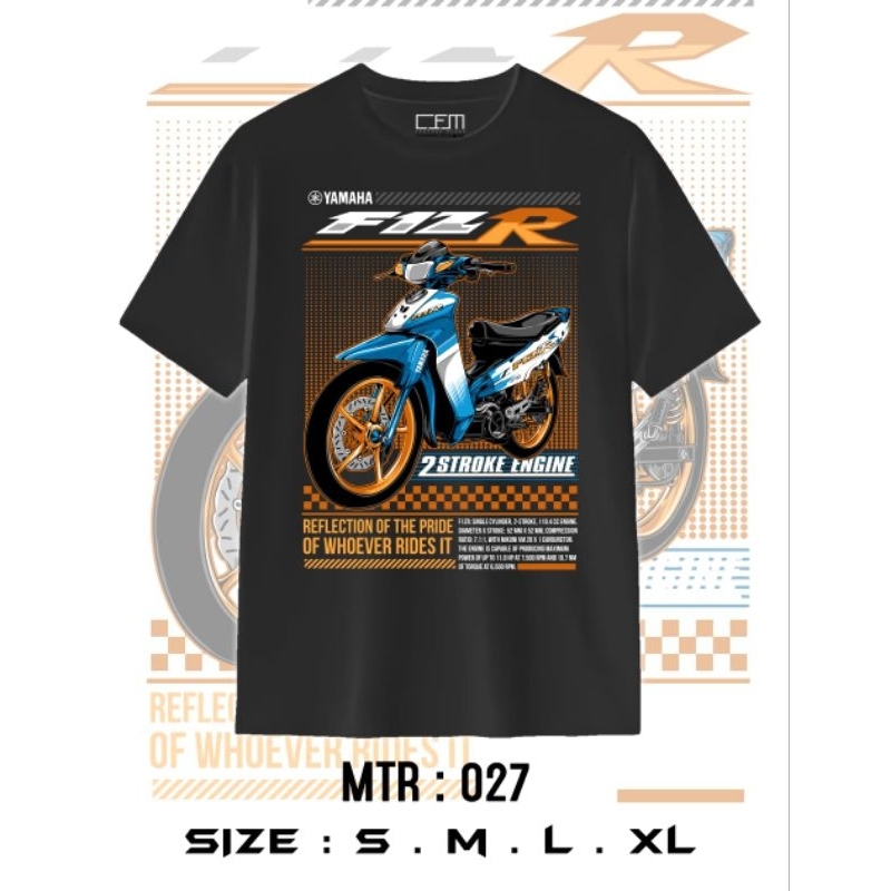 Kaos Motor Yamaha FIZR 026, Cotton Combat 24's, pree order