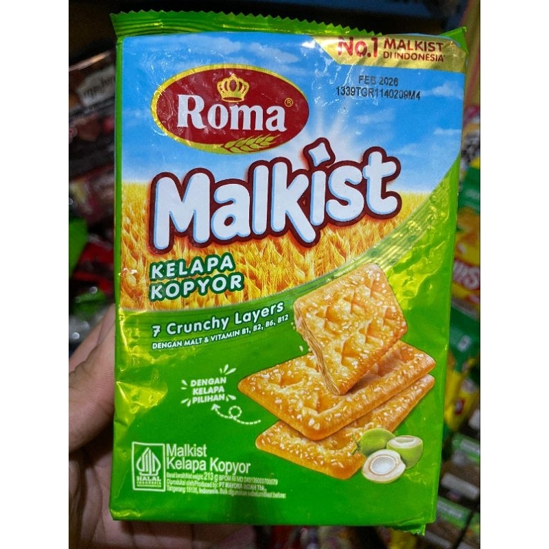 

Malkist Roma kelapa Kopyor 213g
