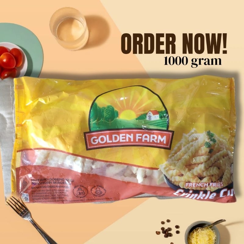 

GOLDEN FARM FRENCH FRIES CRINCLE CUT 1KG