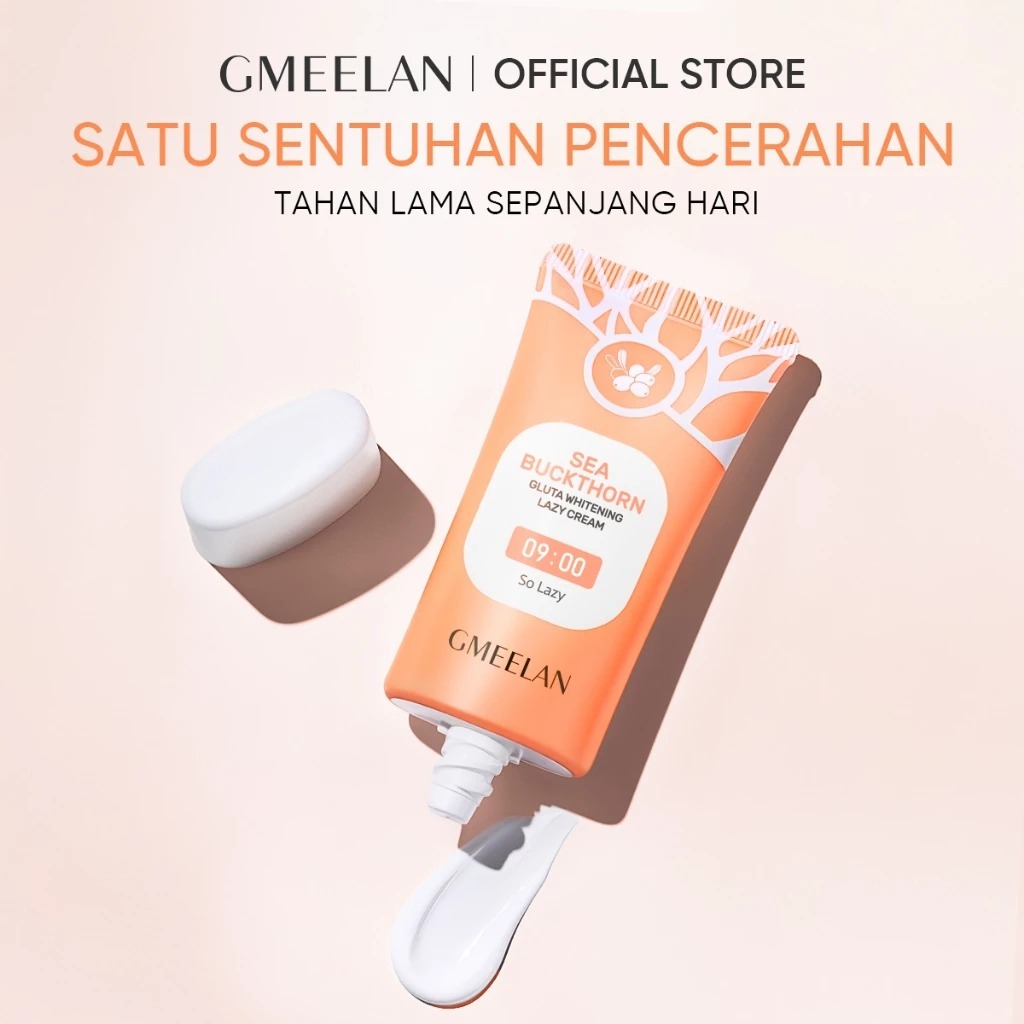 GMEELAN  Lazy Cream Krim Pemutih Wajah Moisturizer 30g Niacinamide Gluta Pelembab Wajah Day Cream Ni
