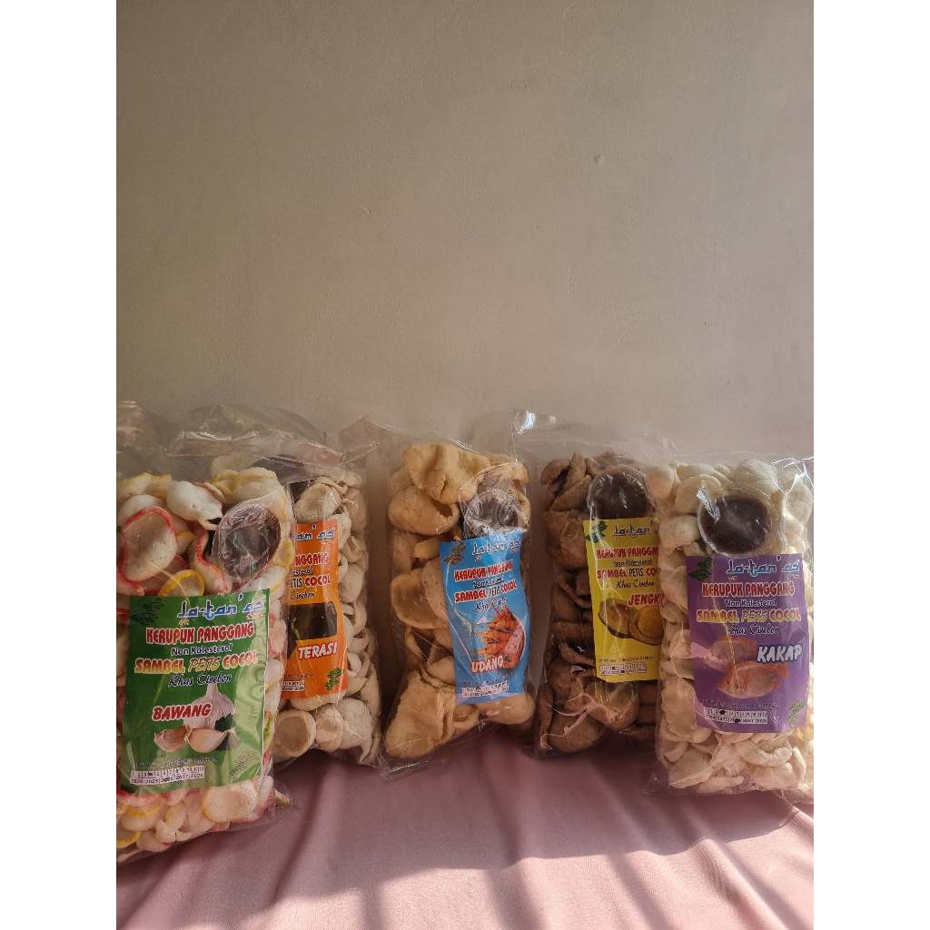 

Krupuk Panggang Sambel Petis Cocol - Krupuk Panggang Non Kolestrol - Krupuk Panggang Renyah & Sambel Petis