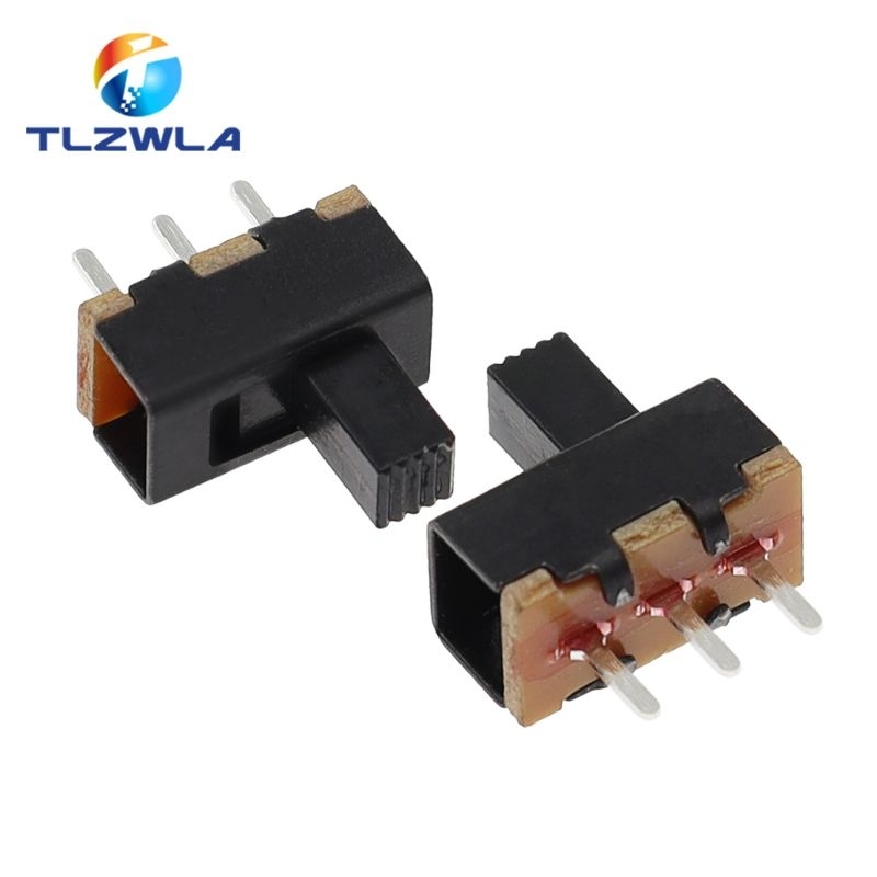 SS-12F17 SPST (1P1T) 3 Pin 2 Posisi ON-ON Saklar Geser 3 Kaki 2 Posisi X=3MM