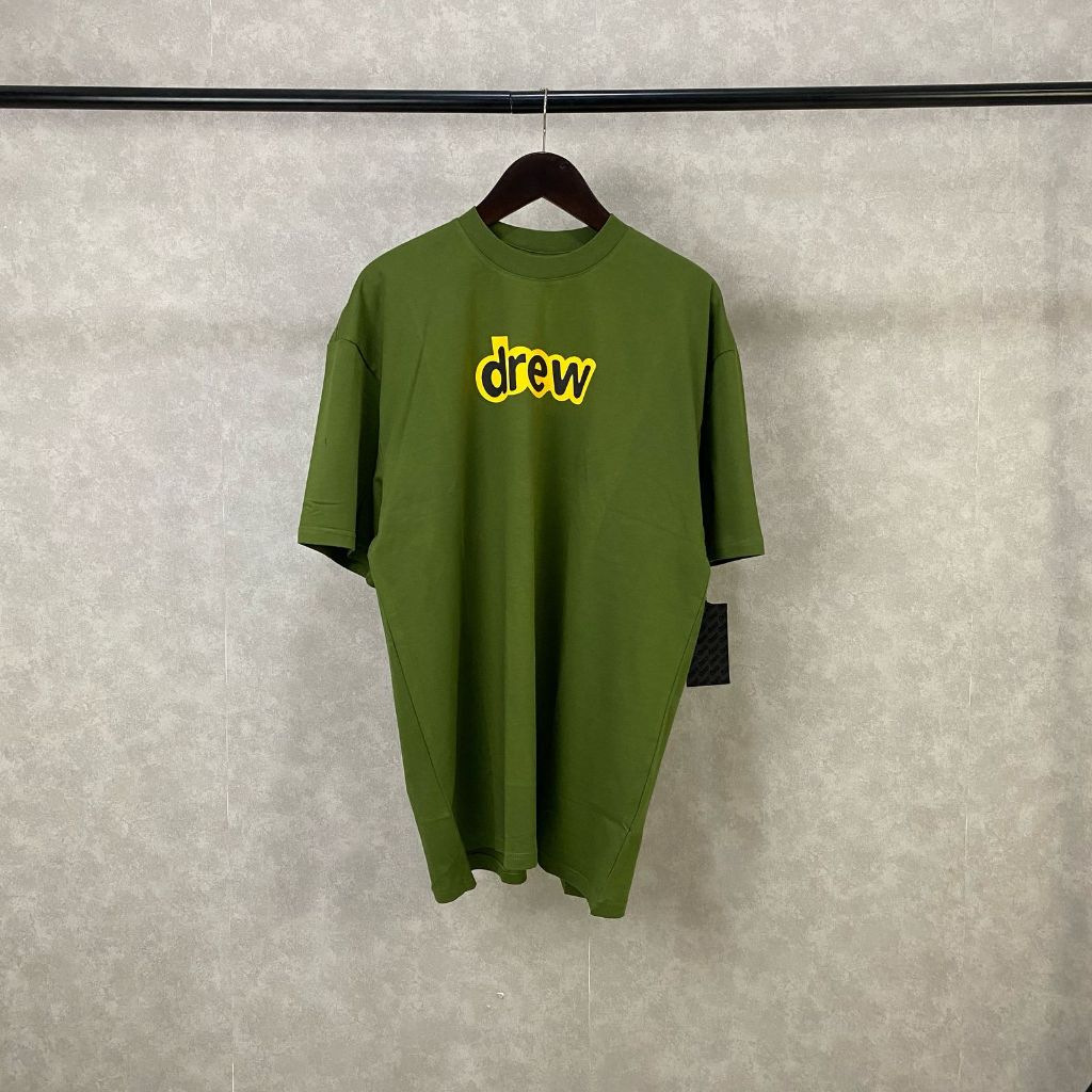 SALE Kaos Dw'-0HL179 Green Oversize Tee T-shirt Kaos Atasan Lengan Pendek Bahan Katun New Arrival