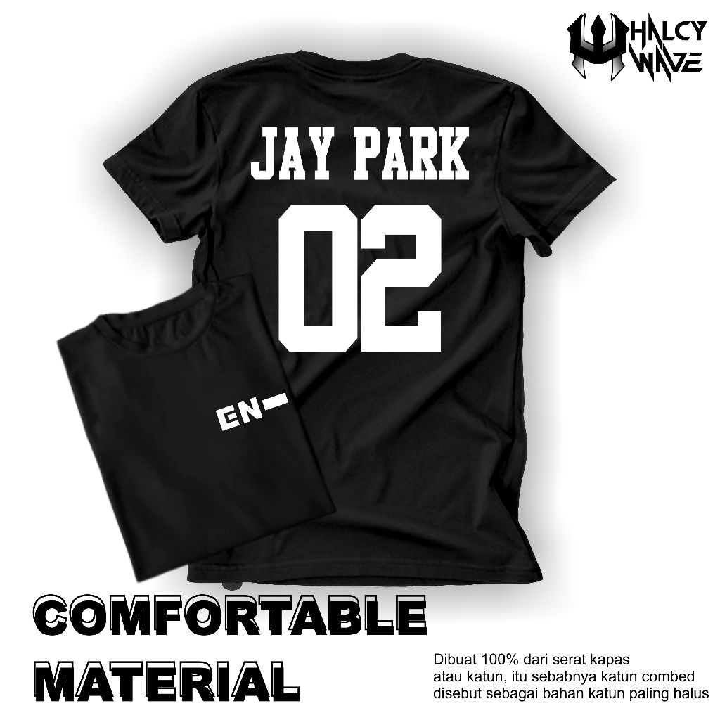 Hlcy Tshirt | Baju Kaos Enhypen Jay Park Nomer Punggung-Tshirt Enhypen Premium Dari Cotton 24s Halus