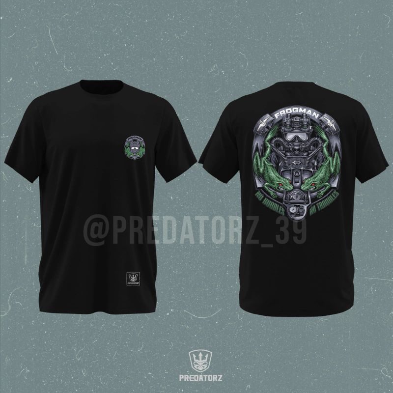 T-shirt Frogman No Bubbles No Troubles